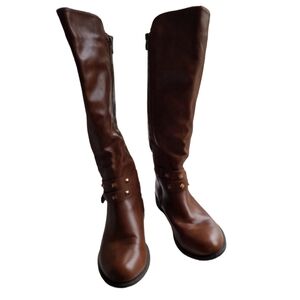 Olivia Miller Boots Buckle Studs Brown Size 8